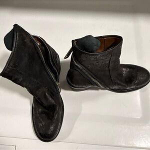 A.S.98 Womens Black Leather Boots